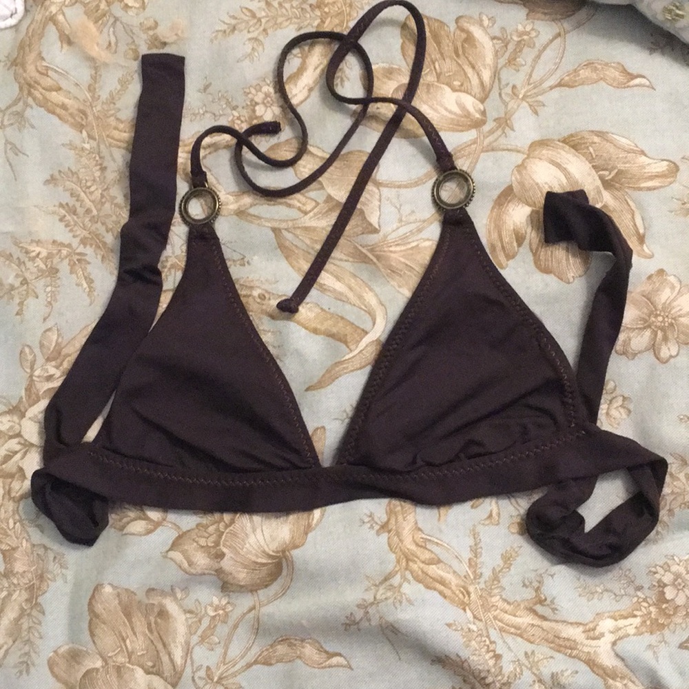 Brown bikini top